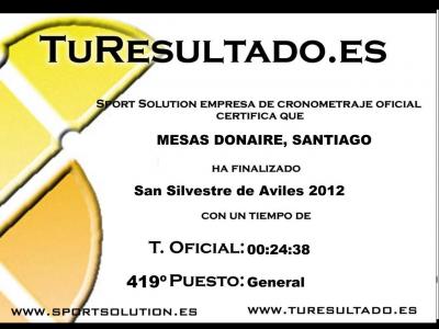 San Silvestre avilesina 2012. 2200 corredores.